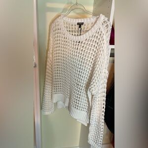 Express White Knit Sweater